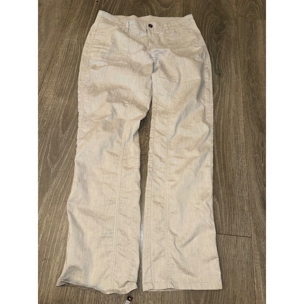 Kuhl Splash Roll-Up Pants Women 8 Regular Stone Tan Hiking Outdoor Straight Leg